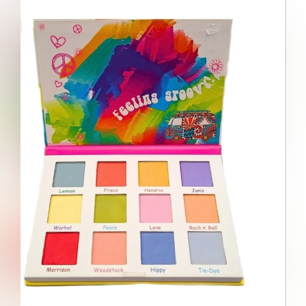 Barbell Beauty Love, Peace, Groovy Palette Italia Deluxe eyeshadow palette new‎